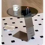Modern Tempered Glass and Stainless Steel Tea Table - Sleek, Stylish Accent for Your Living Room hmx-5101