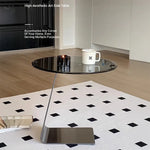 Modern Tempered Glass and Stainless Steel Tea Table - Sleek, Stylish Accent for Your Living Room hmx-5101