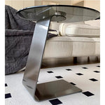 Modern Tempered Glass and Stainless Steel Tea Table - Sleek, Stylish Accent for Your Living Room hmx-5101