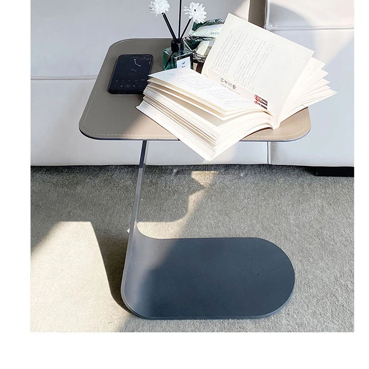 Stylish Modern Tea Table with Synthetic Leather Top - Perfect for Living Room & Bedroom Decor hmx-5103
