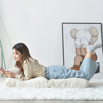 Stylish Modern Sofa in Beige, Light Gray, Dark Blue, Pink, Orange, Yellow, and Green Fabric Options hmy-1056