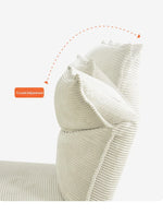 Cozy Corduroy Floor Chair with Backrest | Stylish and Comfortable Seating Solution for Living Room and Bedroom hmy-3337