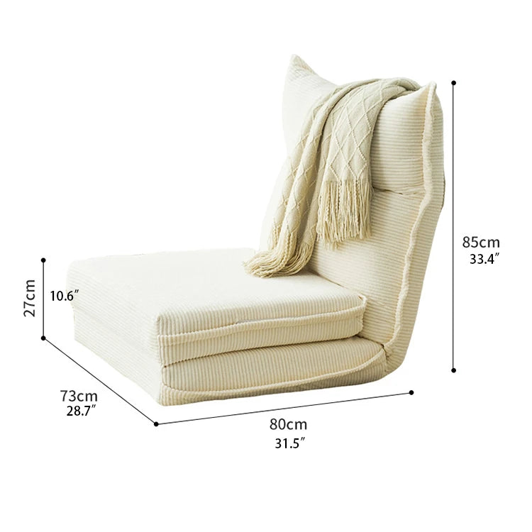 Cozy Corduroy Floor Chair with Backrest | Stylish and Comfortable Seating Solution for Living Room and Bedroom hmy-3337