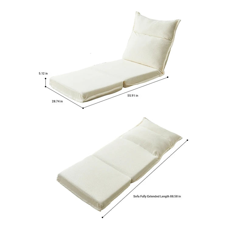 Cozy Corduroy Floor Chair with Backrest | Stylish and Comfortable Seating Solution for Living Room and Bedroom hmy-3337