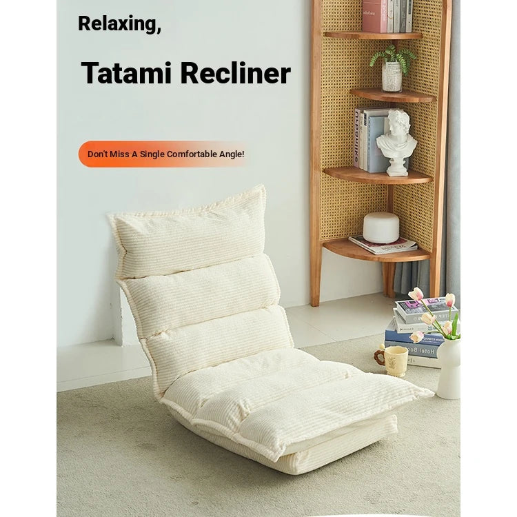 Chic Corduroy Floor Chair - Adjustable Comfort for Relaxation and Leisure hmy-3338