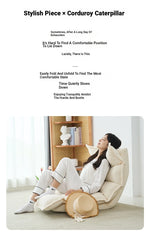 Chic Corduroy Floor Chair - Adjustable Comfort for Relaxation and Leisure hmy-3338