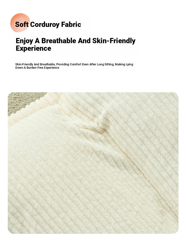 Chic Corduroy Floor Chair - Adjustable Comfort for Relaxation and Leisure hmy-3338