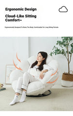 Stylish Cream Bean Bag Lazy Sofa - Cozy Oversized Chair for Ultimate Relaxation hmy-3339