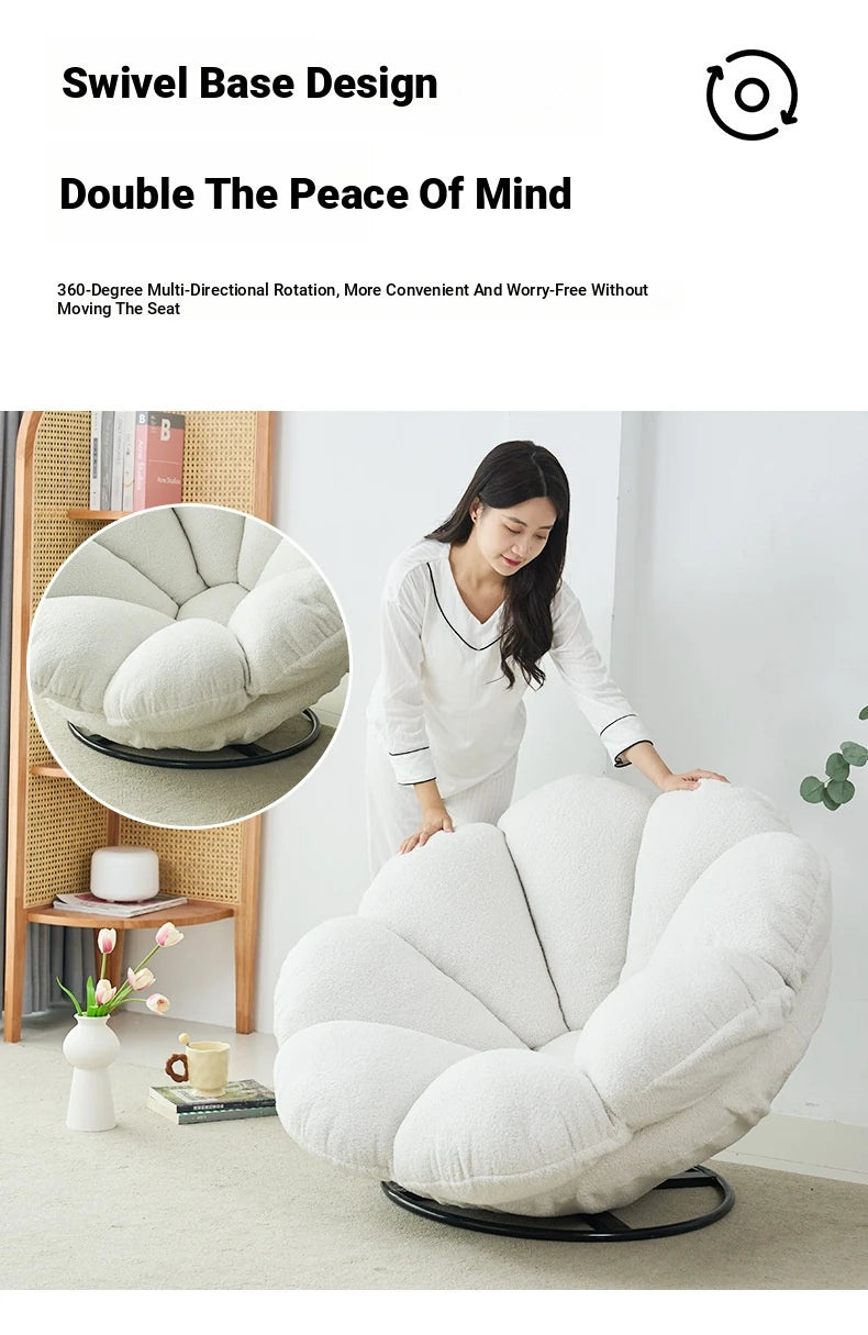 Stylish Cream Bean Bag Lazy Sofa - Cozy Oversized Chair for Ultimate Relaxation hmy-3339