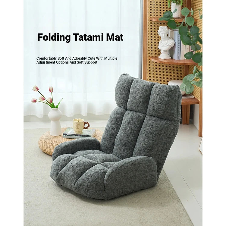 Cozy Modern Plush Floor Chair with Adjustable Backrest – Ideal for Relaxation and Reading hmy-3340