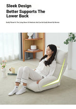 Cozy Modern Plush Floor Chair with Adjustable Backrest – Ideal for Relaxation and Reading hmy-3340