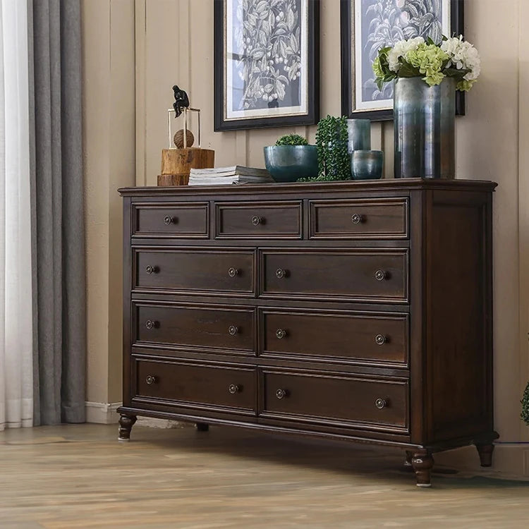 Elegant Solid Wood Pine Cabinet with Multi-layer Board – Stylish Storage Solution for Any Room hmy-4994