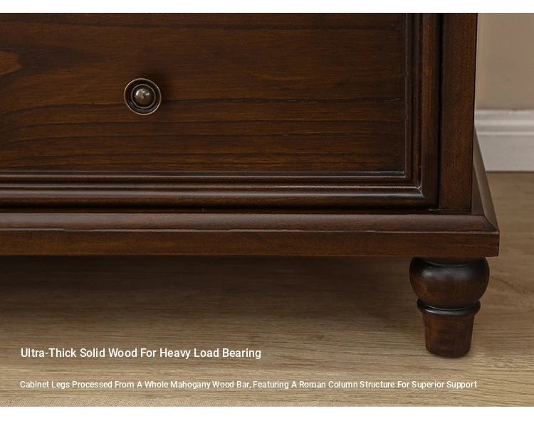 Elegant Solid Wood Pine Cabinet with Multi-layer Board – Stylish Storage Solution for Any Room hmy-4994