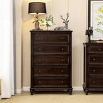 Solid Wood Pine Multi-Layer Cabinet - Elegant 5-Drawer Storage Chest for Home Décor hmy-4995