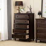 Solid Wood Pine Multi-Layer Cabinet - Elegant 5-Drawer Storage Chest for Home Décor hmy-4995