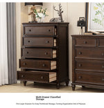 Solid Wood Pine Multi-Layer Cabinet - Elegant 5-Drawer Storage Chest for Home Décor hmy-4995