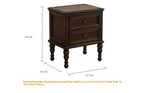 **Elegant Solid Pine Wood Bedside Cupboard with 2 Drawers - Timeless Nightstand for Your Bedroom** hmy-4997