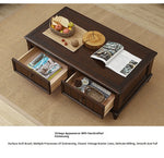 Elegant Solid Wood Pine Coffee Table with Storage – Stylish Centerpiece for Living Room hmy-4998
