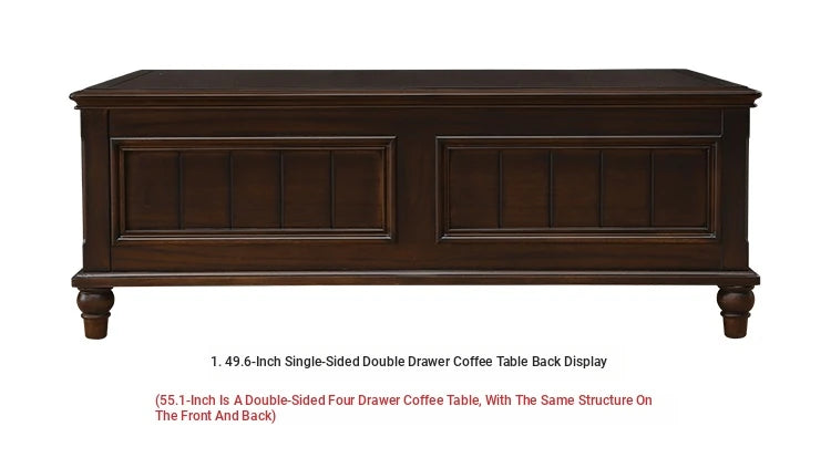 Elegant Solid Wood Pine Coffee Table with Storage – Stylish Centerpiece for Living Room hmy-4998