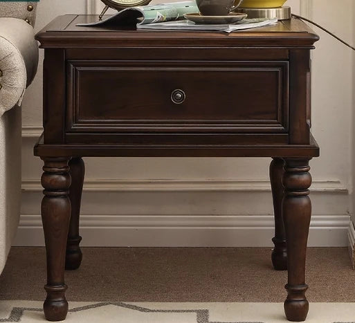 Elegant Solid Pine Coffee Table with Drawer - Classic Home Furniture for Stylish Living Rooms hmy-4999