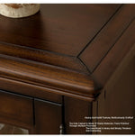 Elegant Solid Wood Pine Cabinet with Glass Doors - Multi-layer Design for Stylish Storage and Display hmy-5000