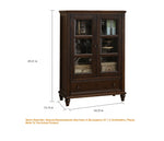 Elegant Solid Wood Pine Cabinet with Glass Doors - Multi-layer Design for Stylish Storage and Display hmy-5000