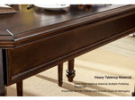 Elegant Solid Wood Dining Table Set with 6 Chairs - Classic Multi-layer Design for Timeless Style hmy-5001