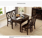 Solid Wood Round Dining Table Set with Chairs - Elegant Multi-Layer Board Design for Stylish Dining Room Decor hmy-5004