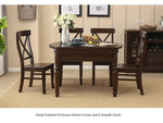 Solid Wood Round Dining Table Set with Chairs - Elegant Multi-Layer Board Design for Stylish Dining Room Decor hmy-5004