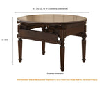Solid Wood Round Dining Table Set with Chairs - Elegant Multi-Layer Board Design for Stylish Dining Room Decor hmy-5004