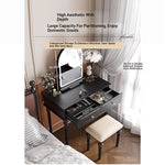 Elegant Makeup Table with Mirror - Stylish Black Vanity Set for Your Beauty Space hmz-4938