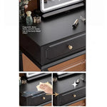 Elegant Makeup Table with Mirror - Stylish Black Vanity Set for Your Beauty Space hmz-4938