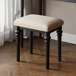 Elegant Solid Wood Stool with Plush PU Leather Cushion - Versatile Seating for Home and Office hmz-4939