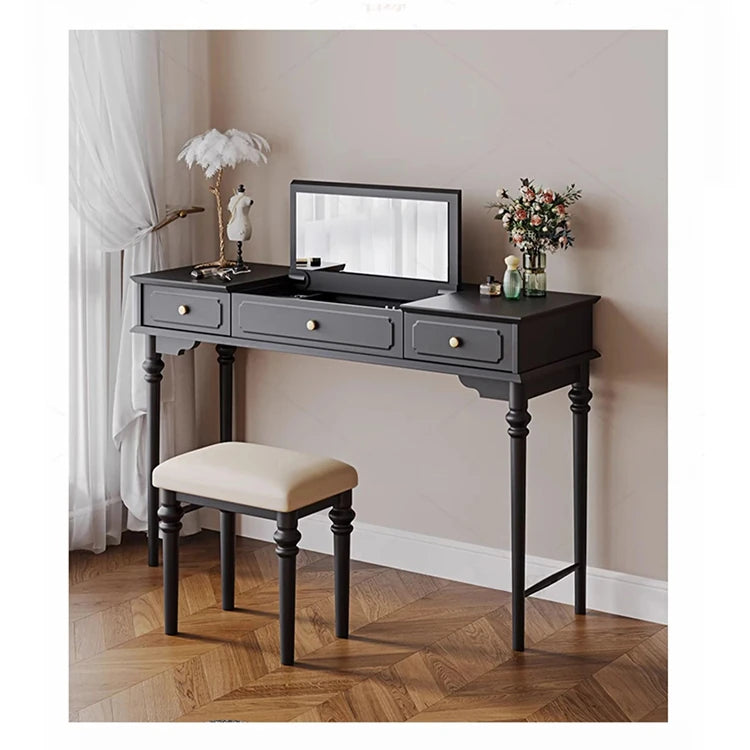 Elegant Solid Wood Stool with Plush PU Leather Cushion - Versatile Seating for Home and Office hmz-4939