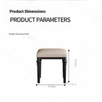 Elegant Solid Wood Stool with Plush PU Leather Cushion - Versatile Seating for Home and Office hmz-4939