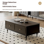 Elegant Solid Wood Tea Table with Storage Drawers – Modern Coffee Table for Living Room Decor hmz-4941
