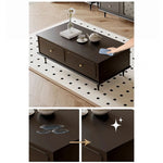 Elegant Solid Wood Tea Table with Storage Drawers – Modern Coffee Table for Living Room Decor hmz-4941