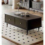 Elegant Solid Wood Tea Table with Storage Drawers – Modern Coffee Table for Living Room Decor hmz-4941
