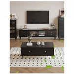 Elegant Solid Wood Tea Table with Storage Drawers – Modern Coffee Table for Living Room Decor hmz-4941