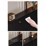 Stylish Mid-Century Shoe Cabinet in Classic Black - Elegant Storage Solution for Your Home hmz-4943