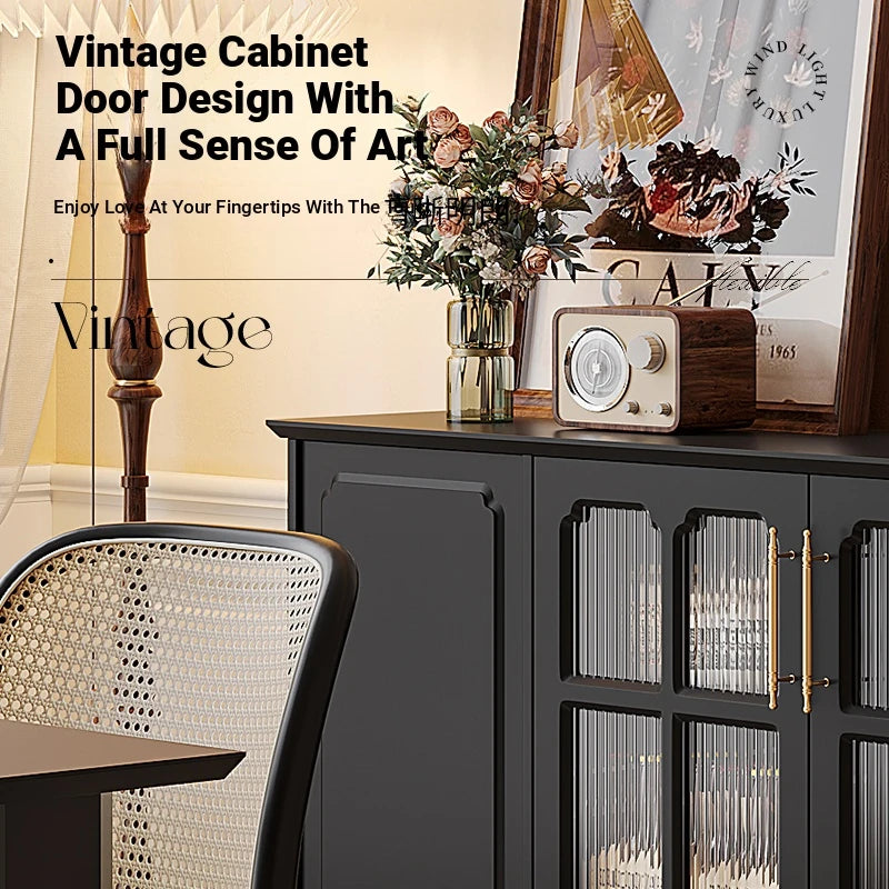 Elegant Solid Wood Cabinet with Glass Doors - Modern Storage Solution for Home Décor hmz-4944
