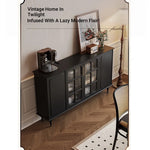 Elegant Solid Wood Cabinet with Glass Doors - Modern Storage Solution for Home Décor hmz-4944