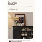 Elegant Solid Wood Cabinet with Glass Doors - Modern Storage Solution for Home Décor hmz-4944