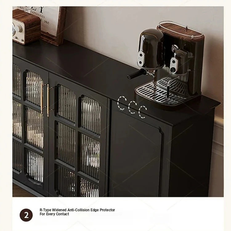 Elegant Solid Wood Cabinet with Glass Doors - Modern Storage Solution for Home Décor hmz-4944