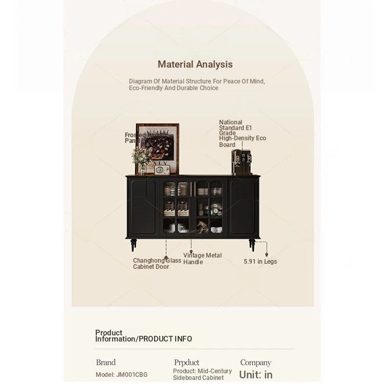Elegant Solid Wood Cabinet with Glass Doors - Modern Storage Solution for Home Décor hmz-4944