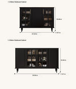 Elegant Solid Wood Cabinet with Glass Doors - Modern Storage Solution for Home Décor hmz-4944