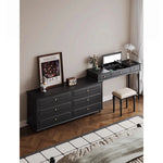Stylish Gray Cabinet with Gold Accents - Elegant Storage Solution for Home Decor hmz-4946