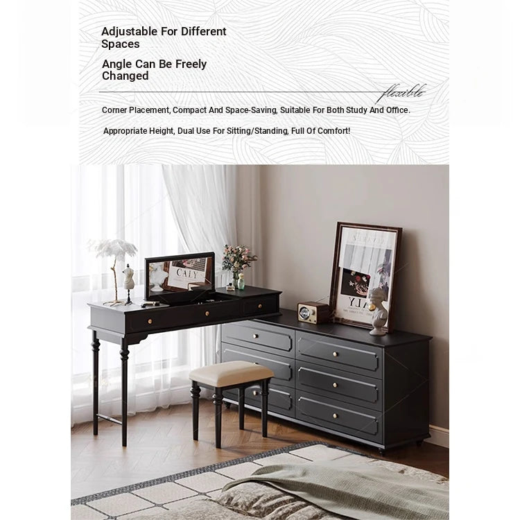 Stylish Gray Cabinet with Gold Accents - Elegant Storage Solution for Home Decor hmz-4946