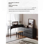 Stylish Gray Cabinet with Gold Accents - Elegant Storage Solution for Home Decor hmz-4946