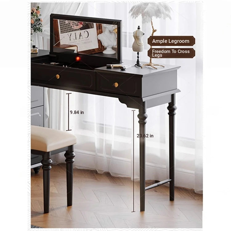 Stylish Gray Cabinet with Gold Accents - Elegant Storage Solution for Home Decor hmz-4946